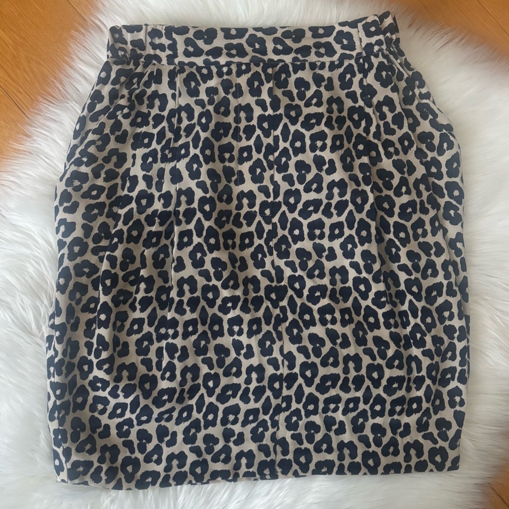 Philip Lim Cheetah Print 100% Silk Skirt